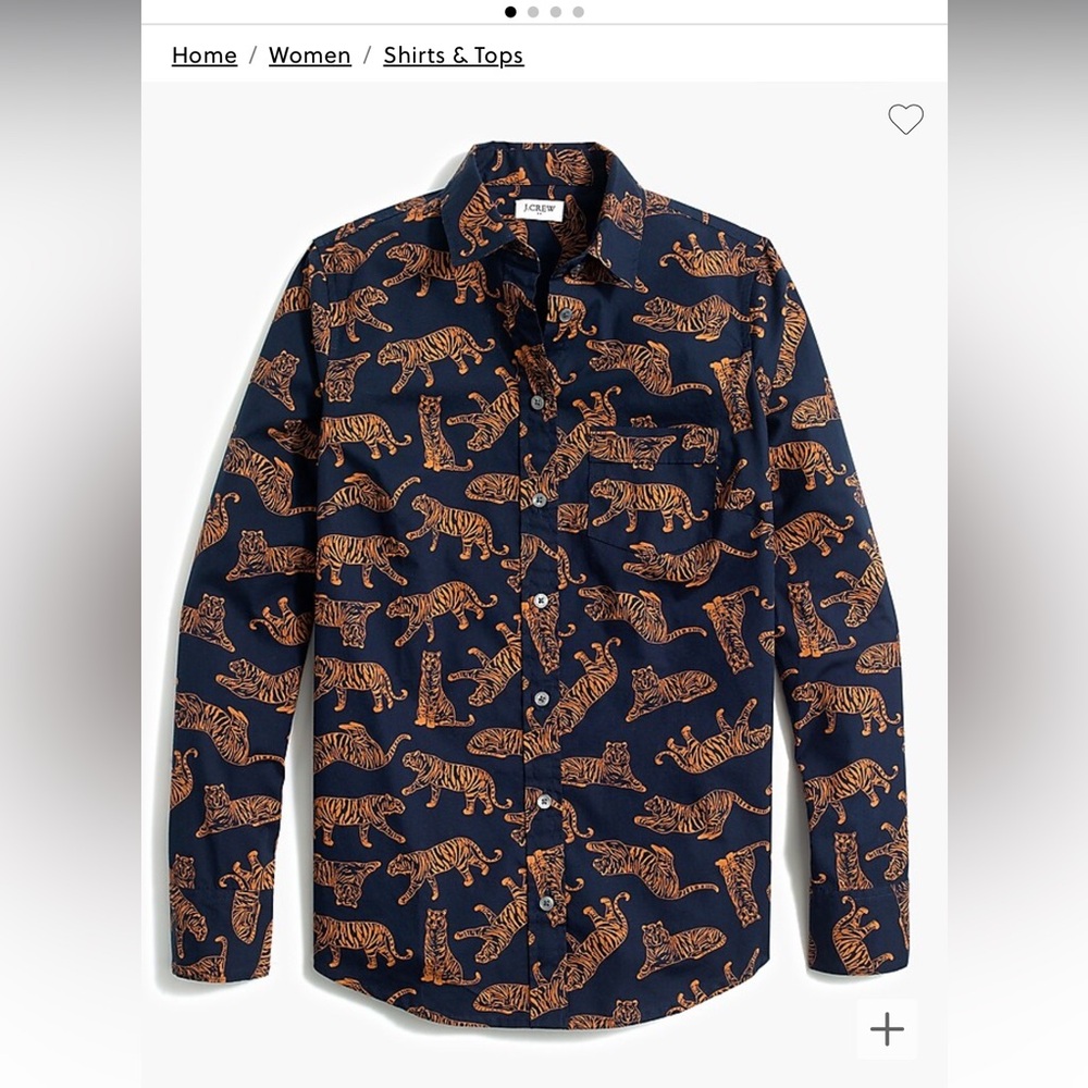 JCrew Cheetah Button Up Shirt